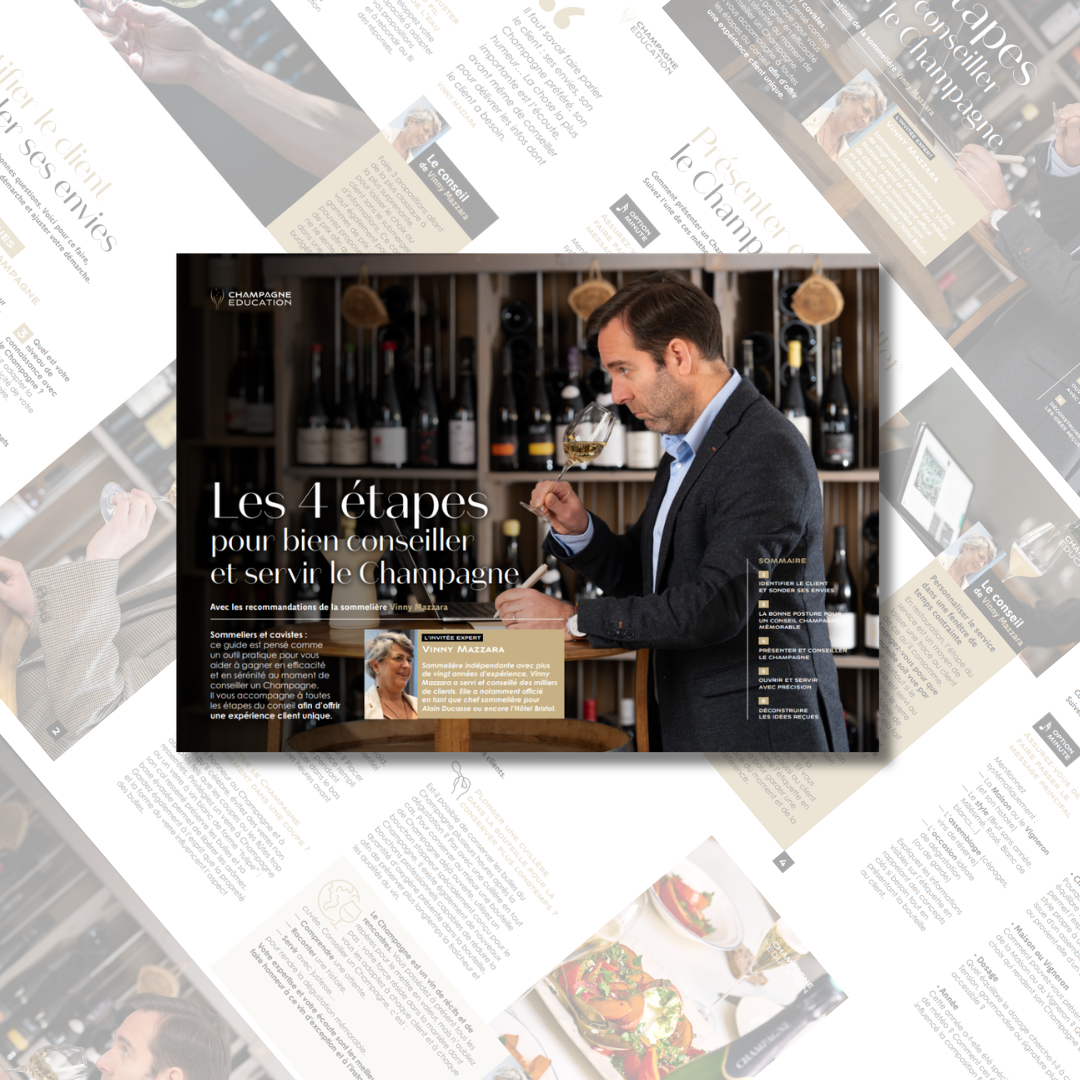 Mock up  Bien conseiller et servir un Champagne
